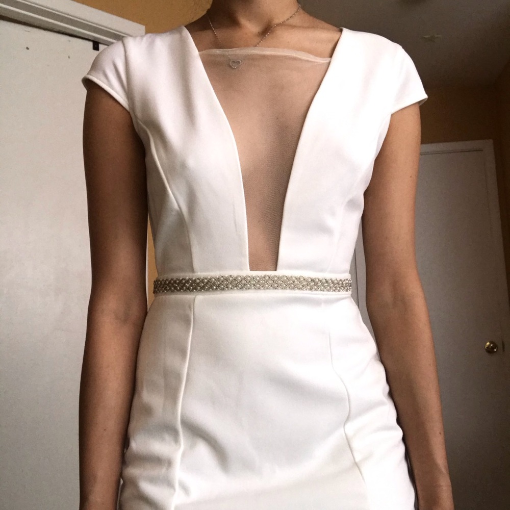 White gown, prom dress, wedding gown